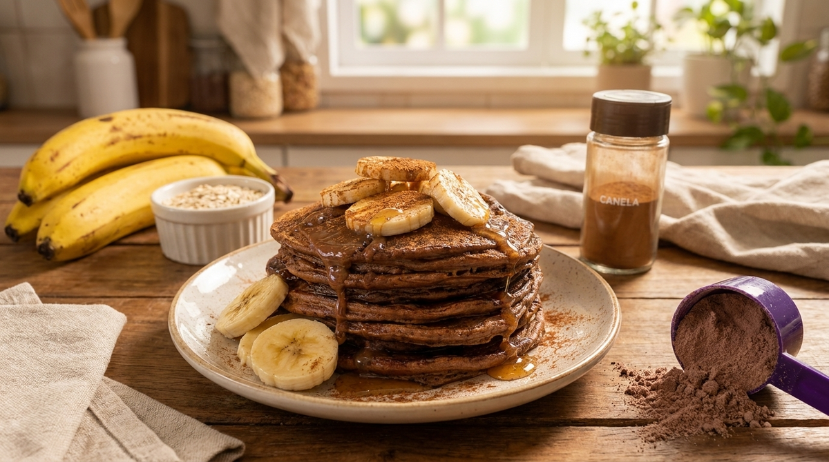 Receita: Panqueca de banana proteíca