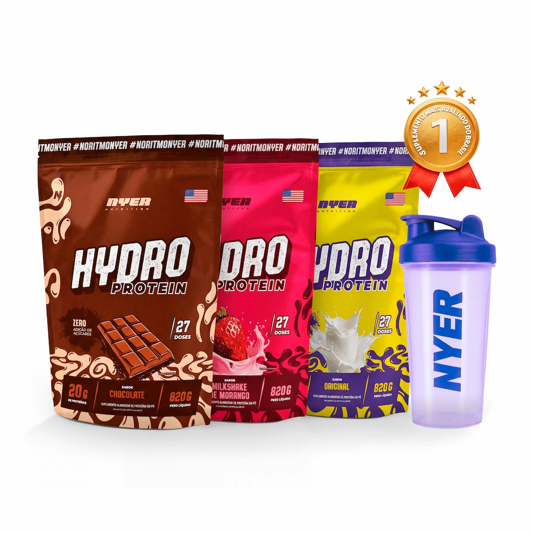 Combo 03 Hydro Protein 820g + Coqueteleira