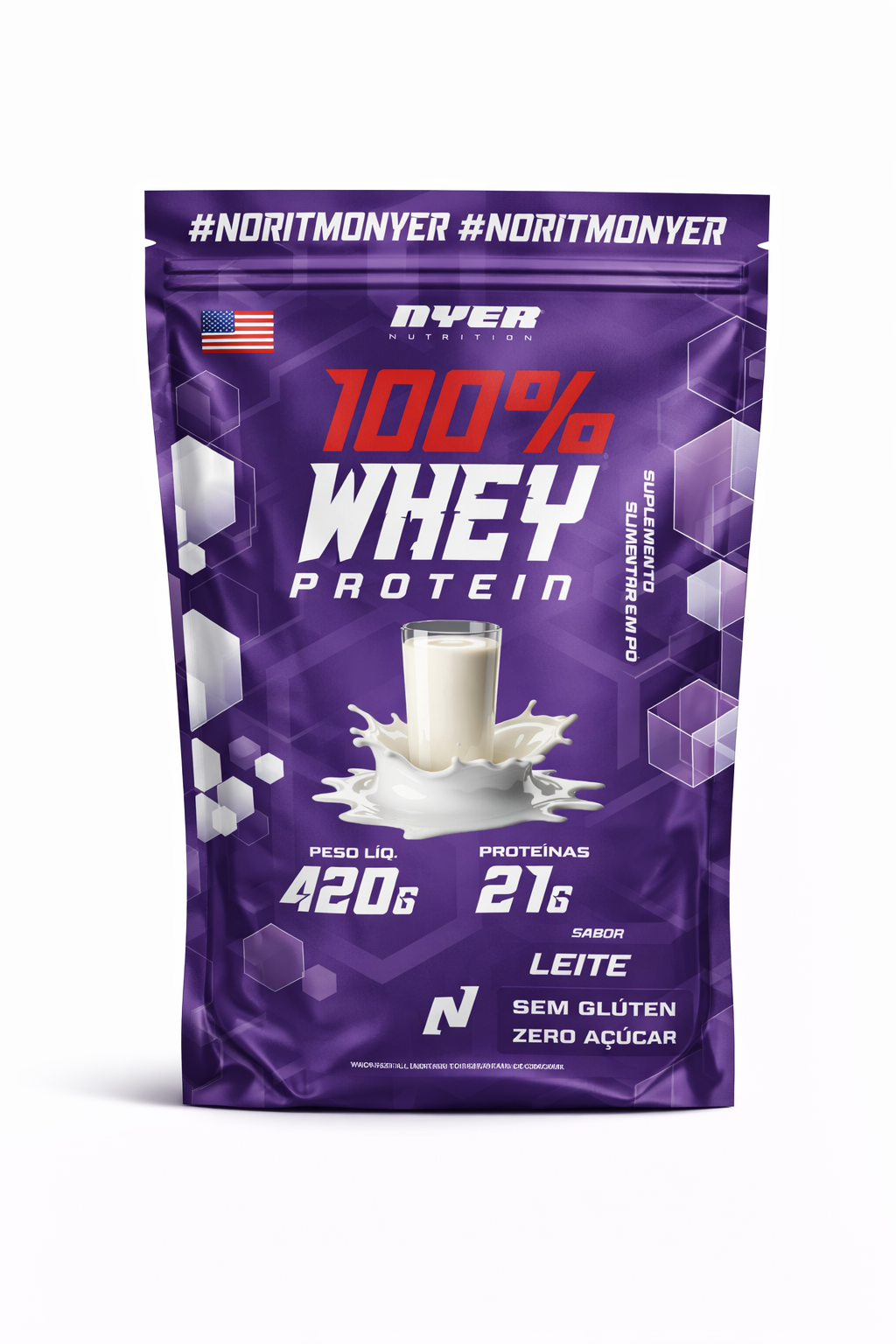 Whey Protein 100% 420G NYER NUTRITION - LANÇAMENTO