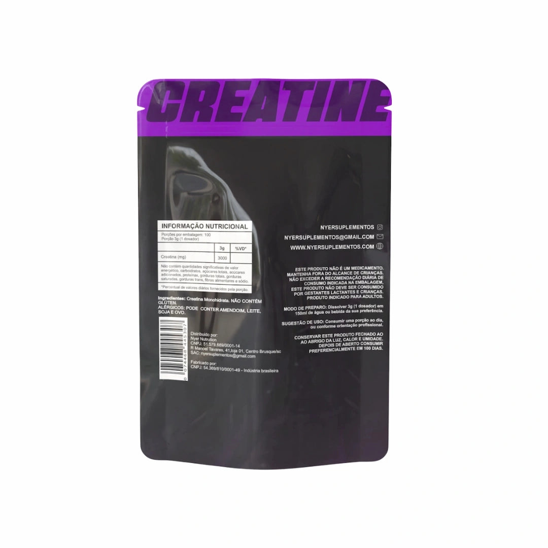 Creatina Monohidratada 500g – Pacote 100% Pura NYER