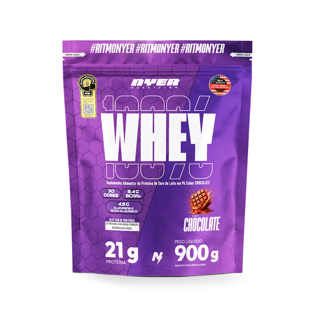 Whey Protein 100% 900G NYER NUTRITION - LANÇAMENTO