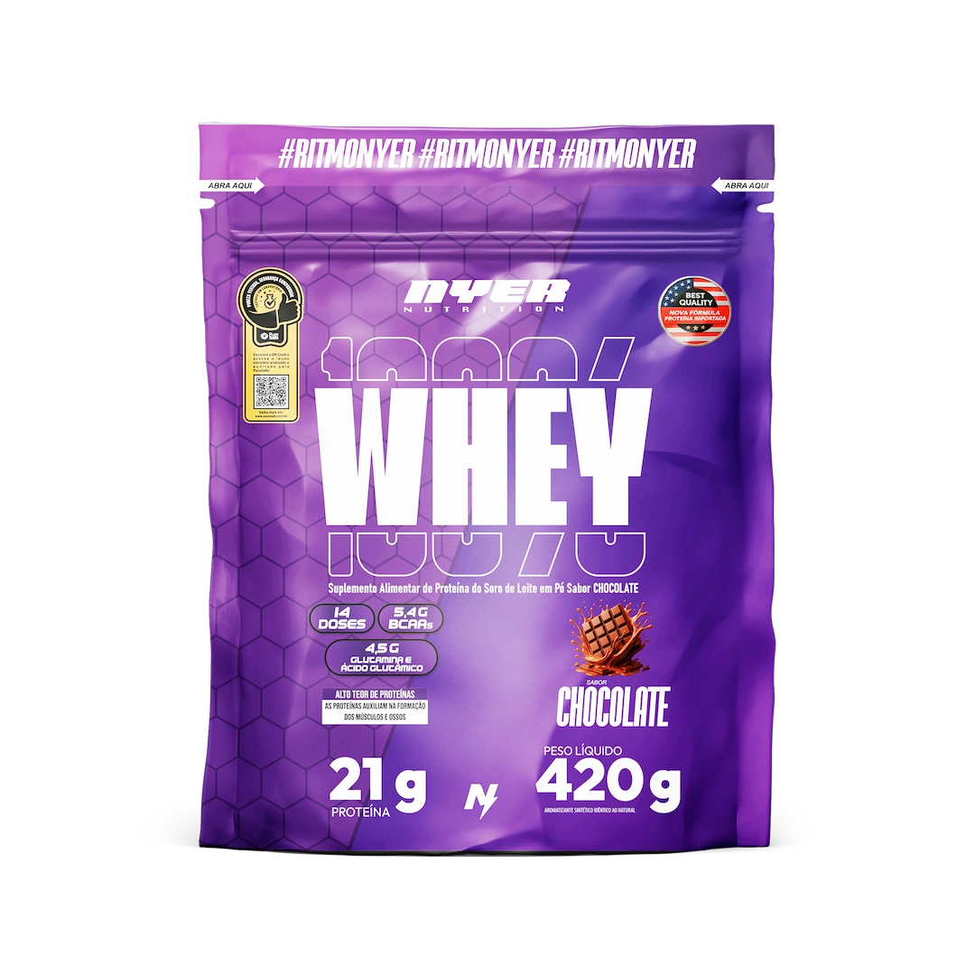 Whey Protein 100% 420G NYER NUTRITION - LANÇAMENTO