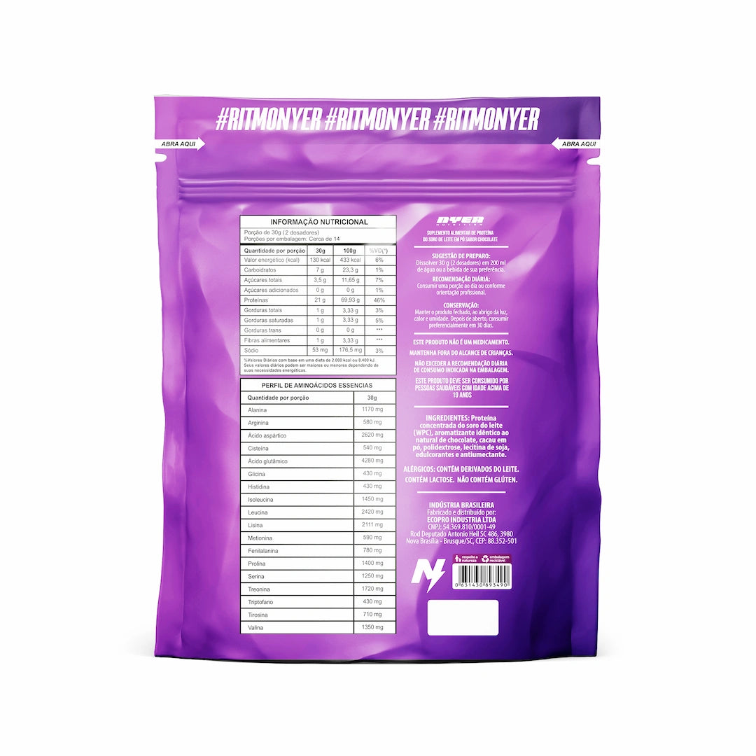 Whey Protein 100% 420G NYER NUTRITION - LANÇAMENTO