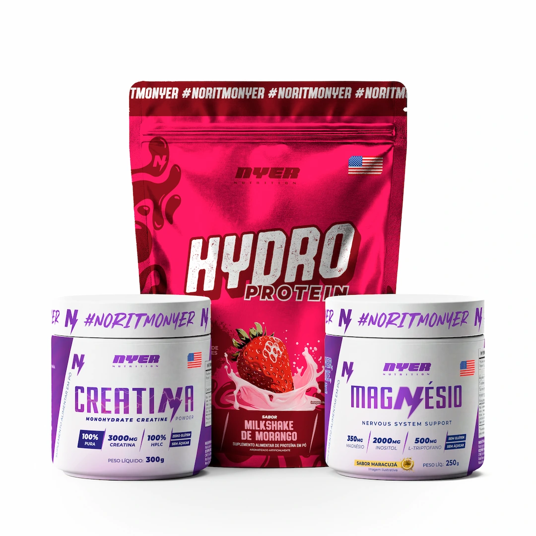 Combo Perfeito - Hydro Protein + Creatina + Magnésio
