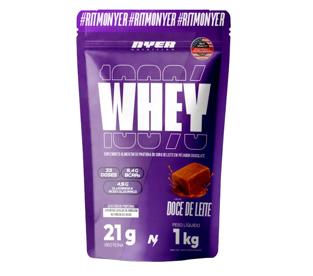 Whey Protein 100% 1KG NYER NUTRITION - LANÇAMENTO