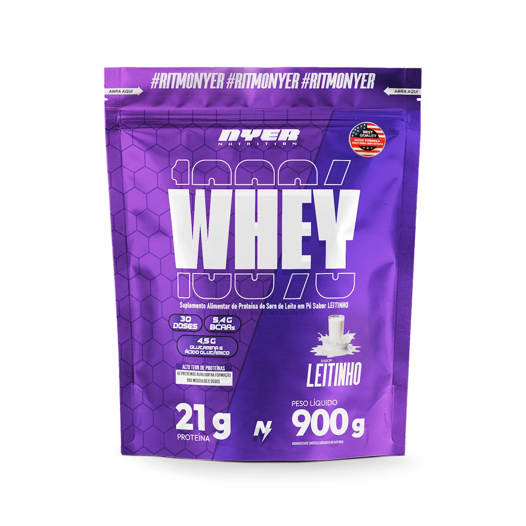 Whey Protein 900G NYER NUTRITION - LANÇAMENTO