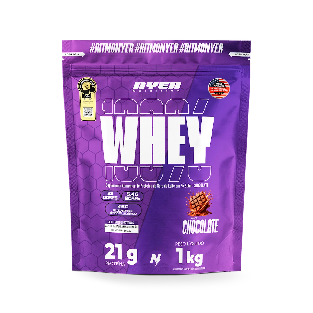 Whey Protein 100% 1KG NYER NUTRITION - LANÇAMENTO