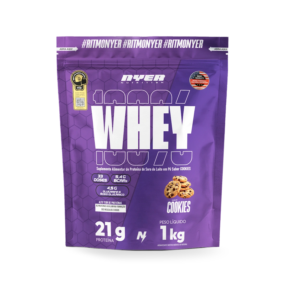 Whey Protein 100% 1KG NYER NUTRITION - LANÇAMENTO