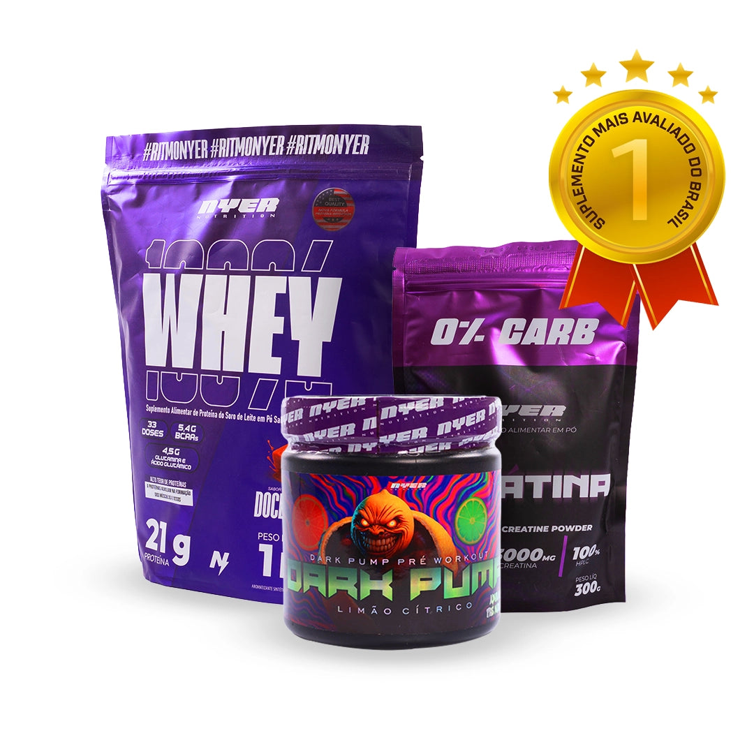 Combo Nyer Whey + Cretina + Pré Treino