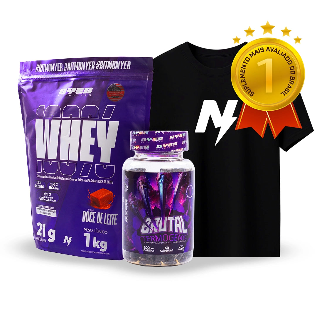 Combo Nyer Whey + Termogênico + Camiseta