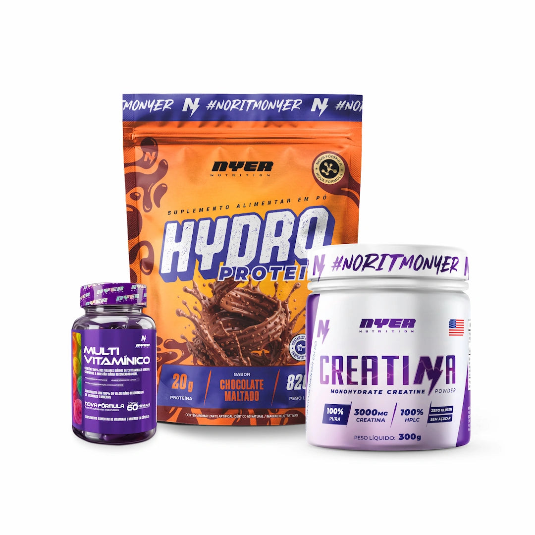 Combo Essencial - 1 Hydro + 1 Multi Vitamínico + 1 creatina