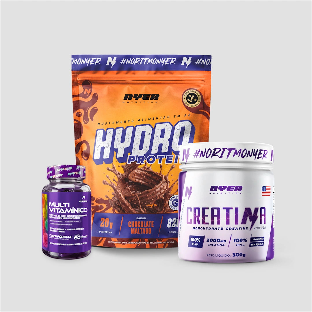 Combo Essencial - 1 Hydro + 1 Multi Vitamínico + 1 creatina
