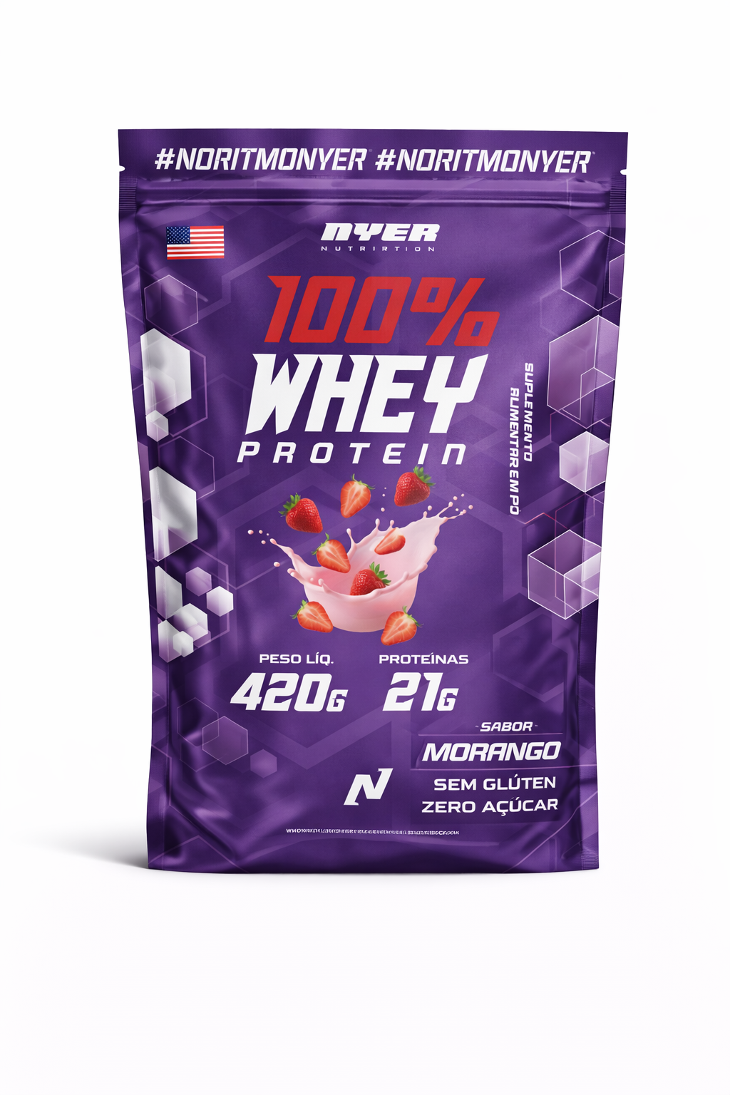Whey Protein 100% 420G NYER NUTRITION - LANÇAMENTO