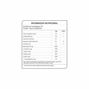 Pré-Treino Purebust 300g NYER Nutrition