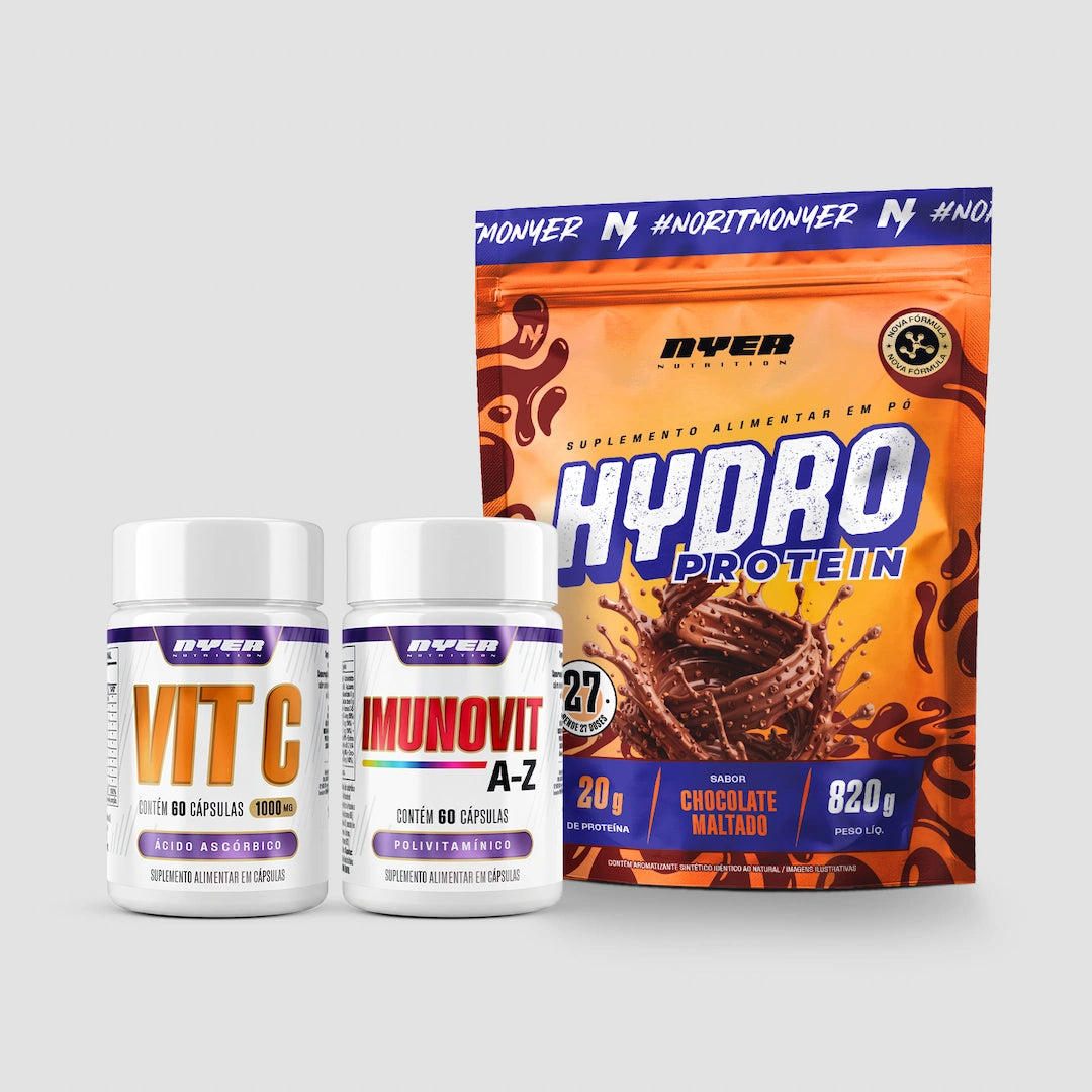 Combo Imunidade: 1 Hydro Protein - Vitamina C - Imunovit