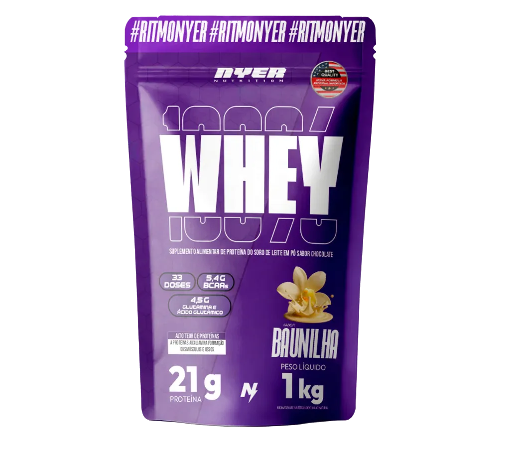 Whey Protein 100% 1KG NYER NUTRITION - LANÇAMENTO