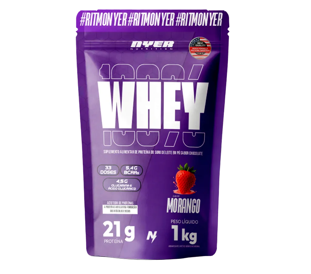 Whey Protein 100% 1KG NYER NUTRITION - LANÇAMENTO