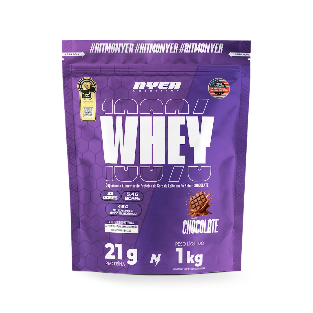Whey Protein 100% 1KG NYER NUTRITION - LANÇAMENTO