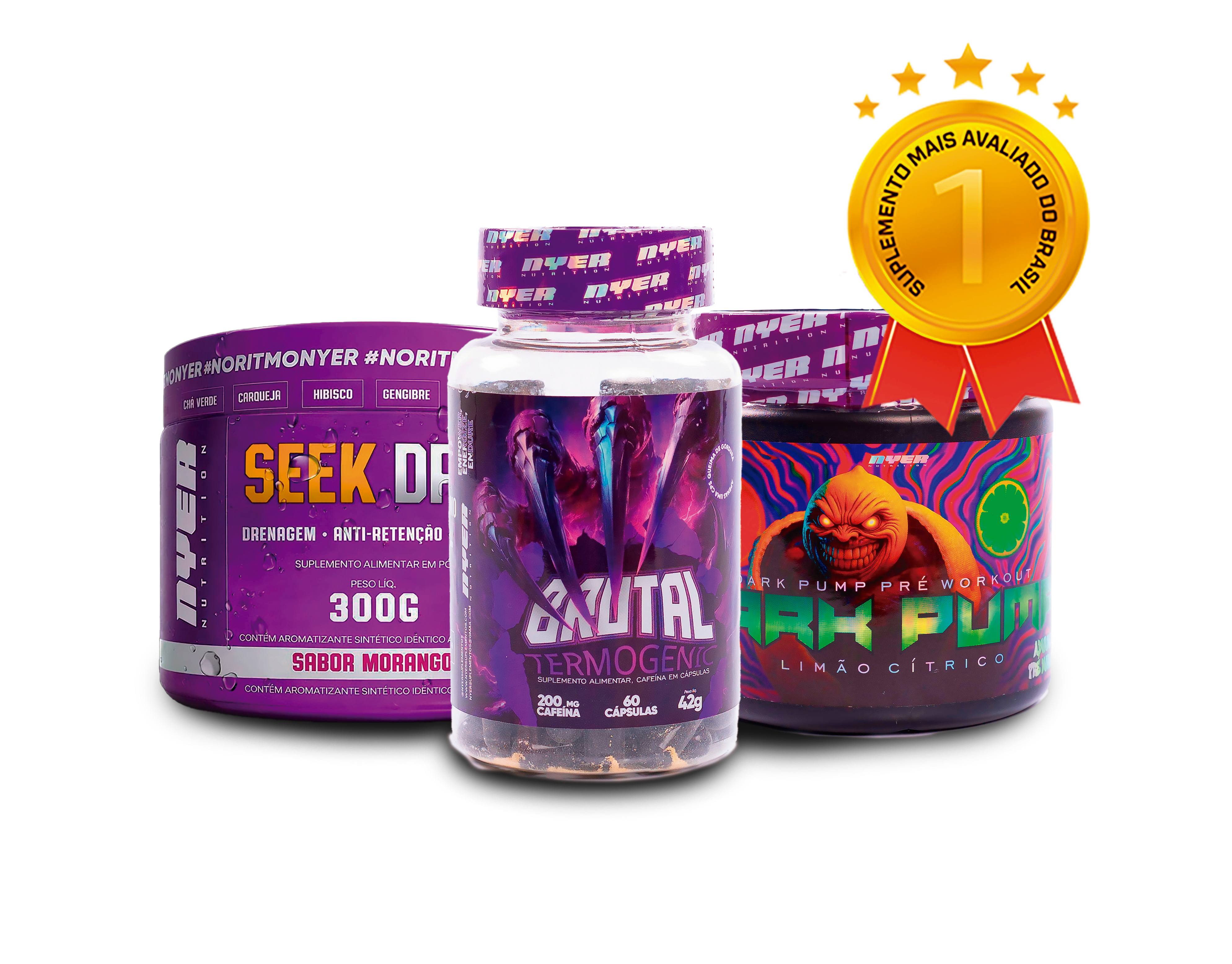 Combo Nyer Termogênico + Diurético + Pré Treino