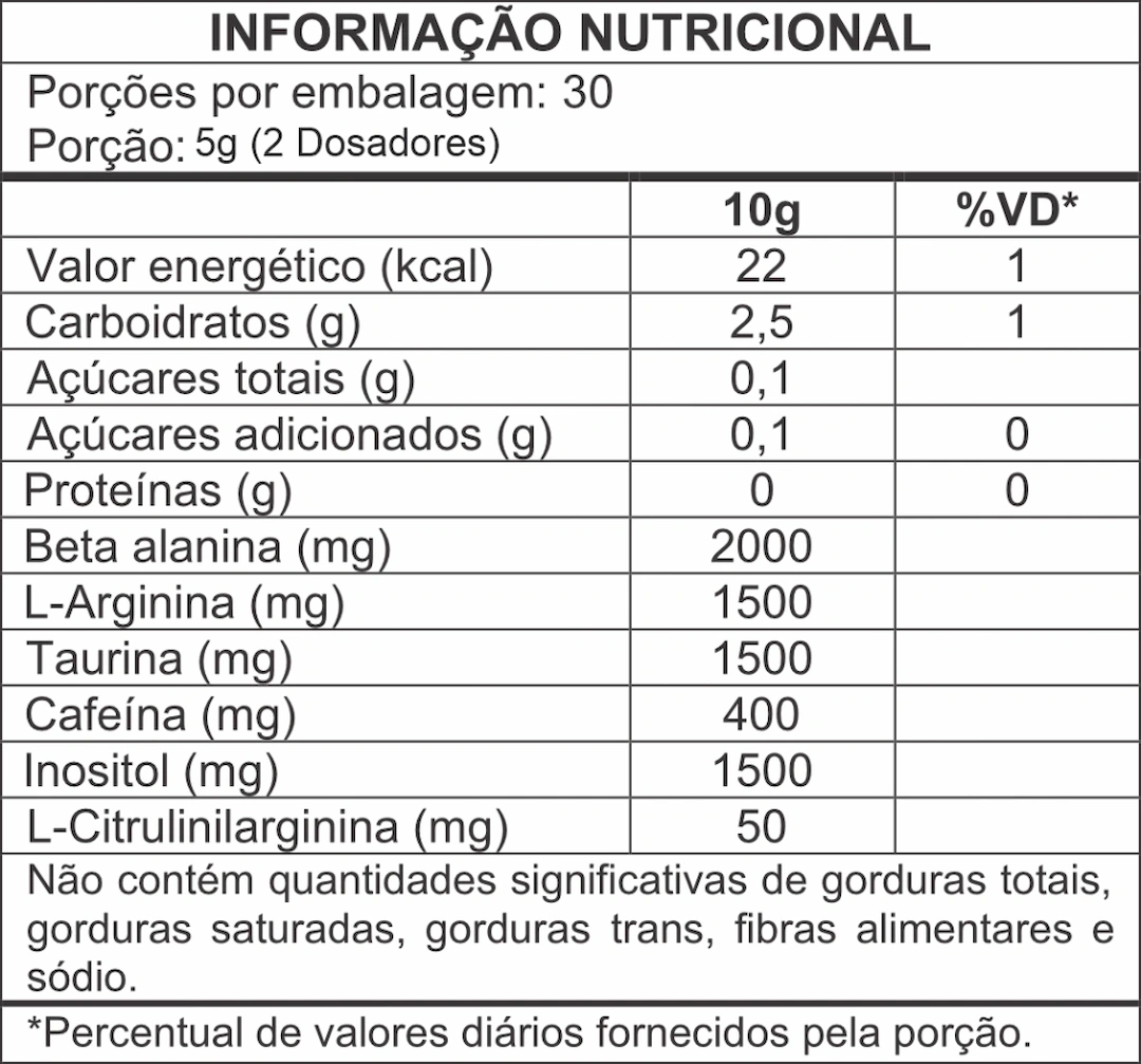 Pré Treino Dark Pump 300g - NYER NUTRITION