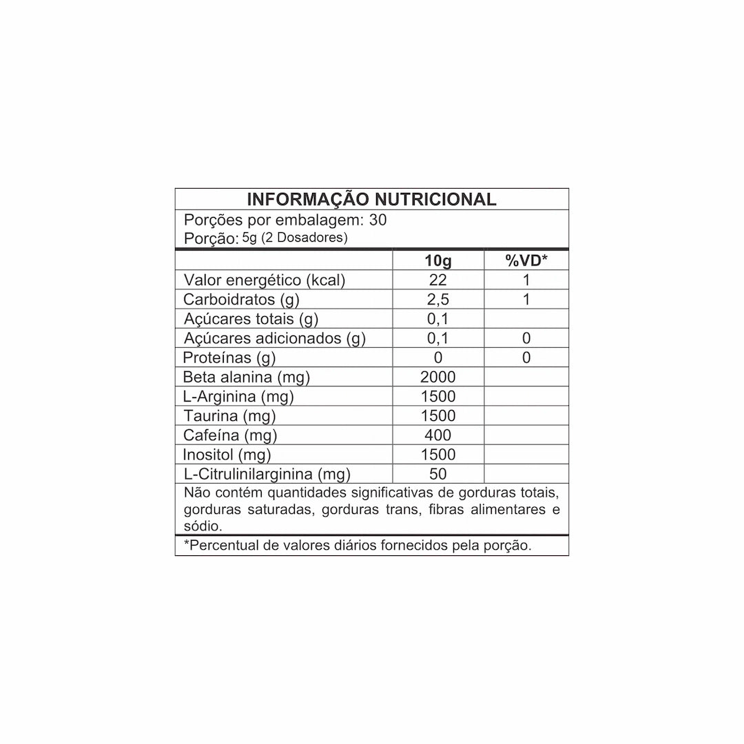 Pré-Treino Purebust 300g NYER Nutrition