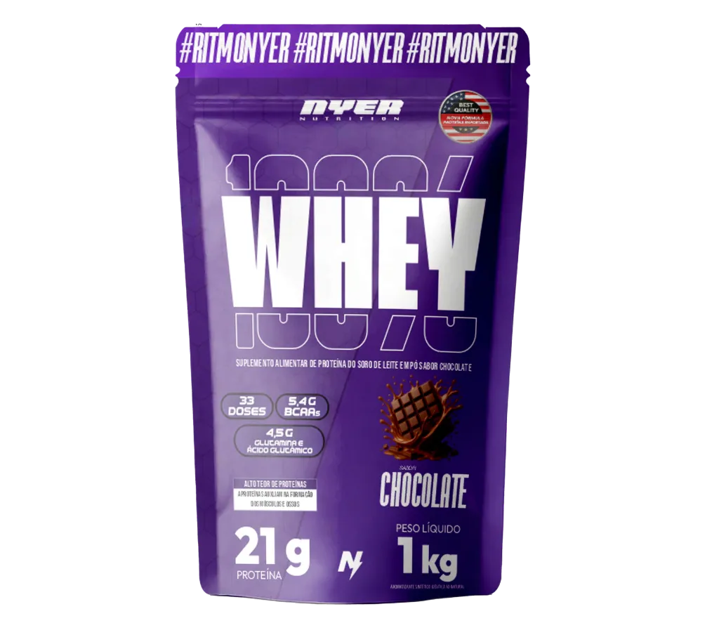 Whey Protein 100% 1KG NYER NUTRITION - LANÇAMENTO
